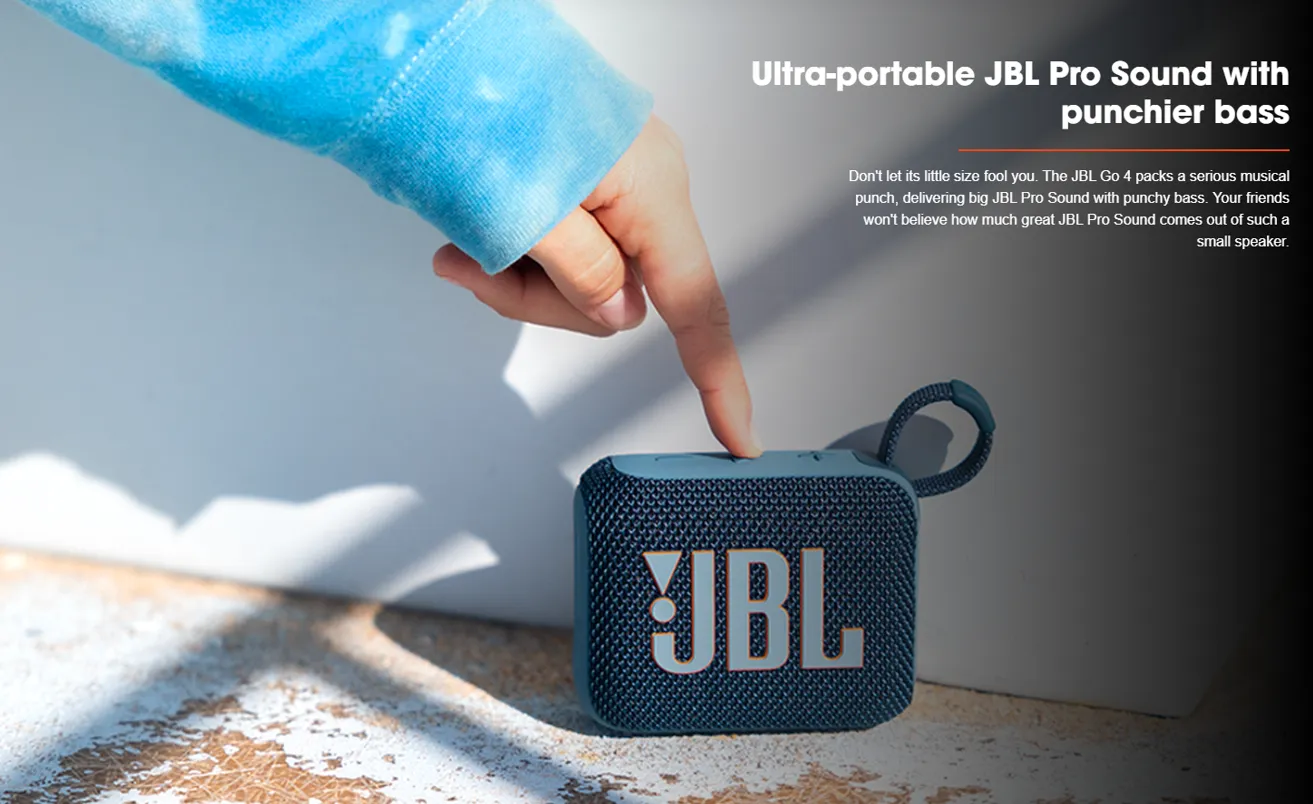 JBL Go 4 Portable Bluetooth Speaker