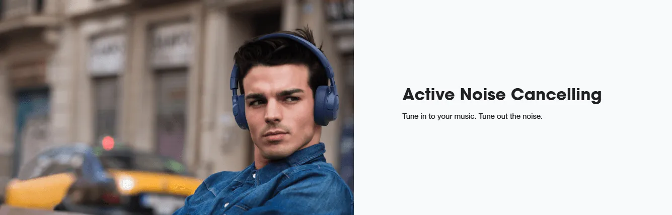 JBL TUNE 750BTNC Wireless Over-Ear ANC Headphones