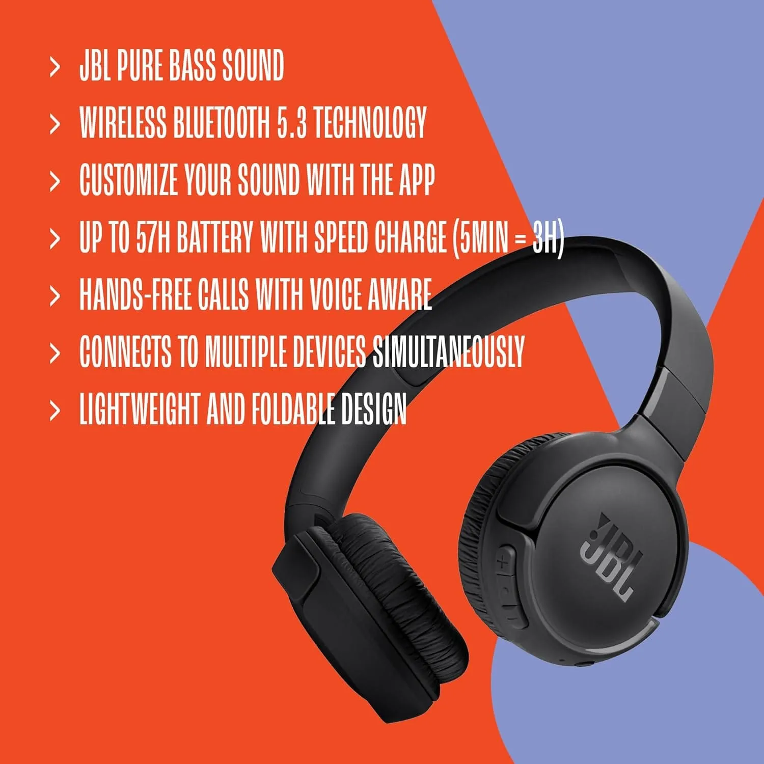 JBL Tune 520BT Over-Ear Headphone