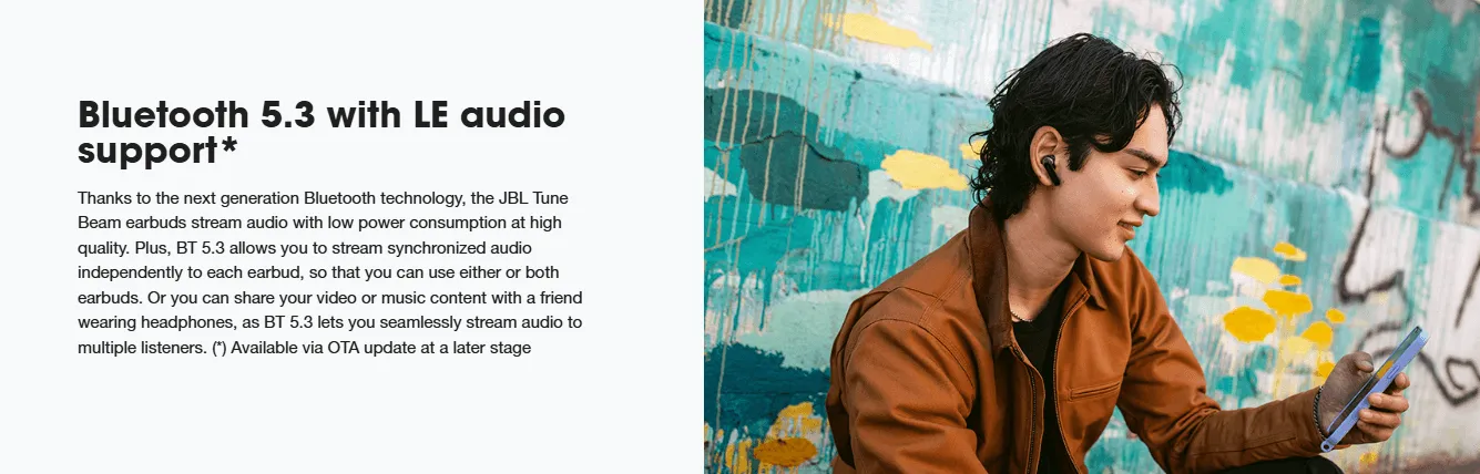 JBL Tune Beam Ghost Edition ANC True Wireless Earbuds