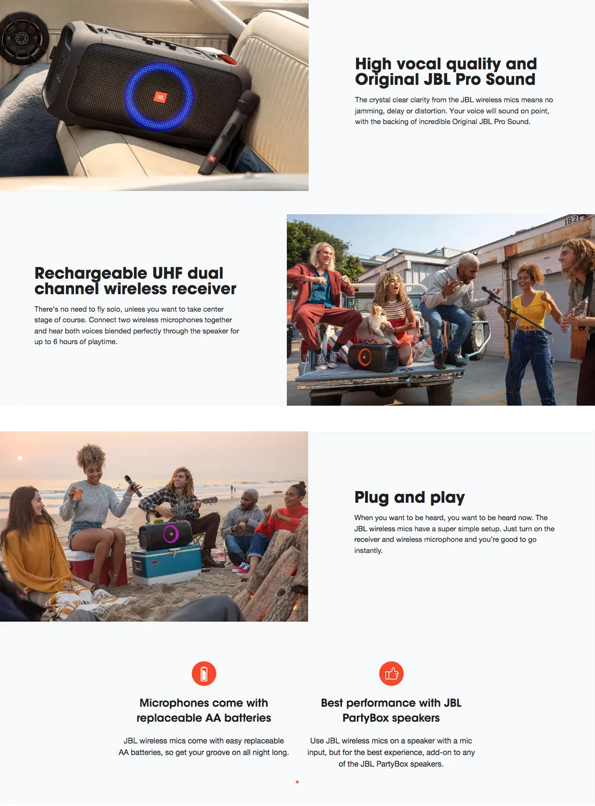 JBL Wireless Microphone with Two Microphone System