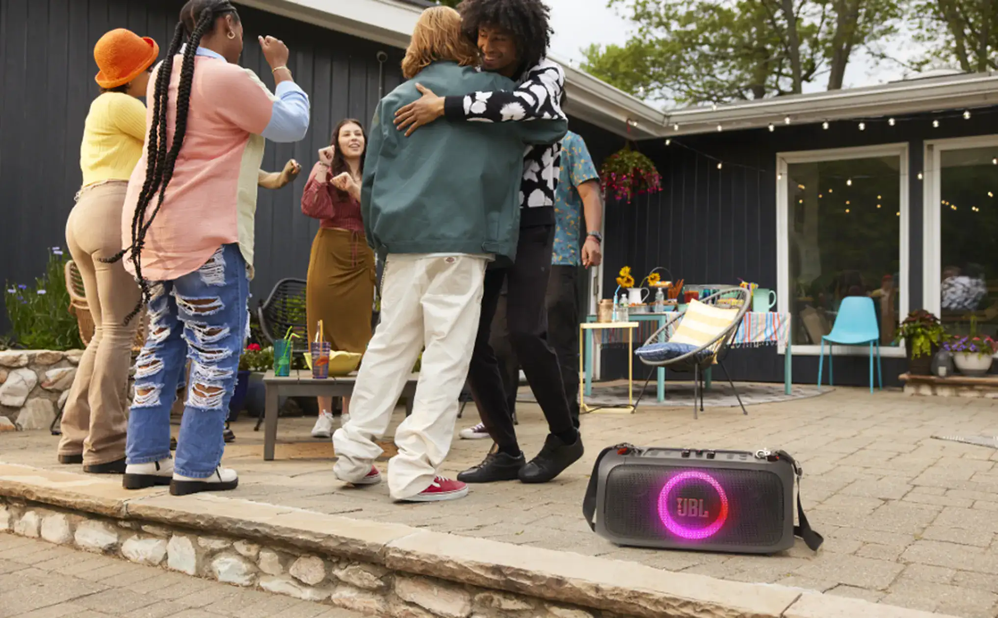 JBL PartyBox On-The-Go Essential Portable Party Speaker With Wireless Microphone